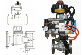 防爆氣動球閥結(jié)構(gòu)圖